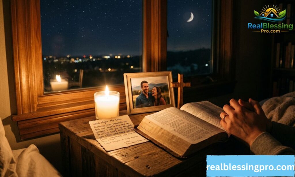 Good night prayer for my love far distance Bible verse