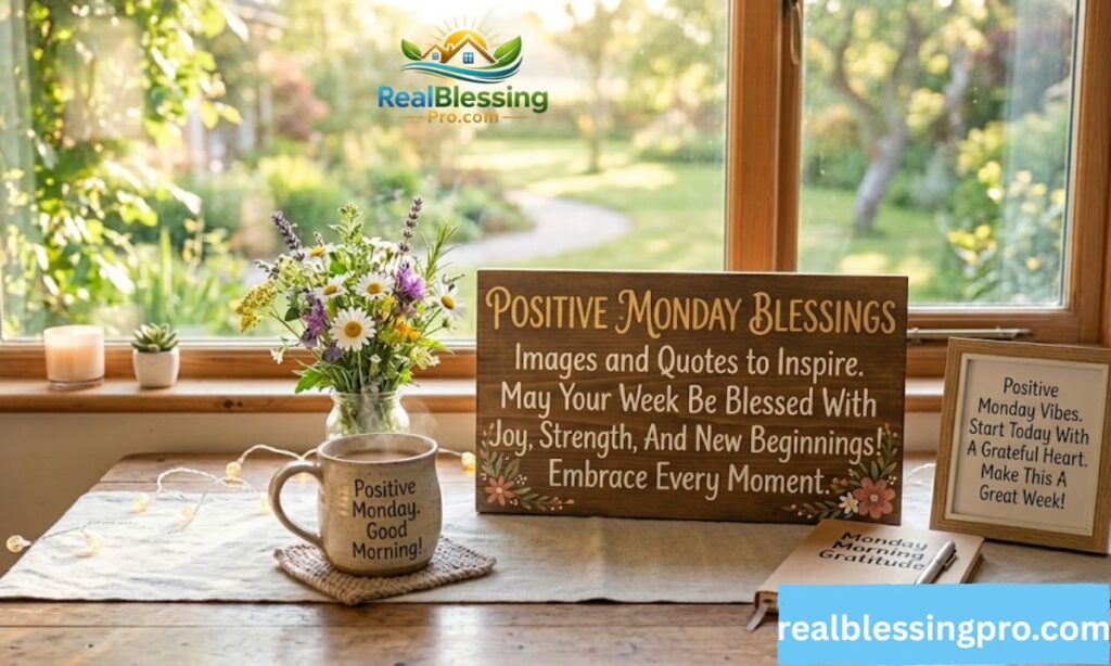 Positive monday blessings images and quotes