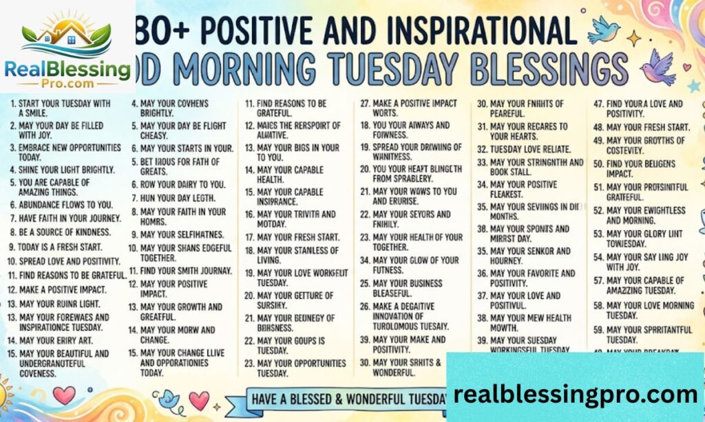 80+ Positive and Inspirational Good Morning Tuesday Blessings