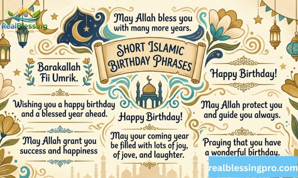 Short Islamic Birthday Phrases