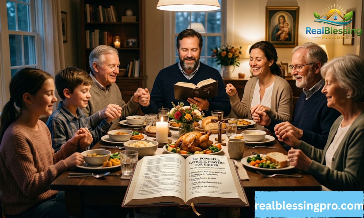 38+ Powerful Catholic Prayers for Dinner with Bible Verses for Family, Peace, and Gratitude