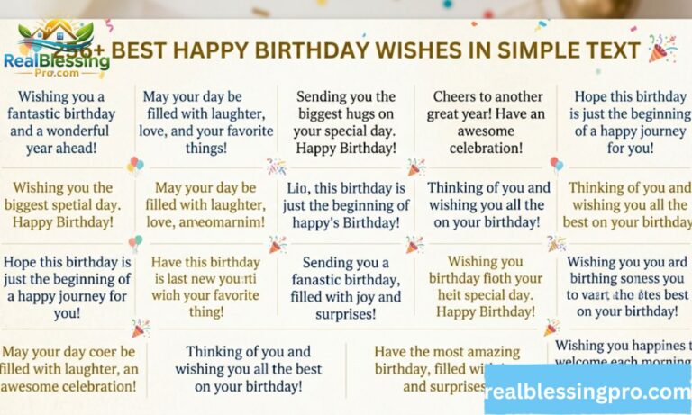 256+ Best Happy Birthday Wishes in Simple Text Heartfelt & Easy Messages for Everyone